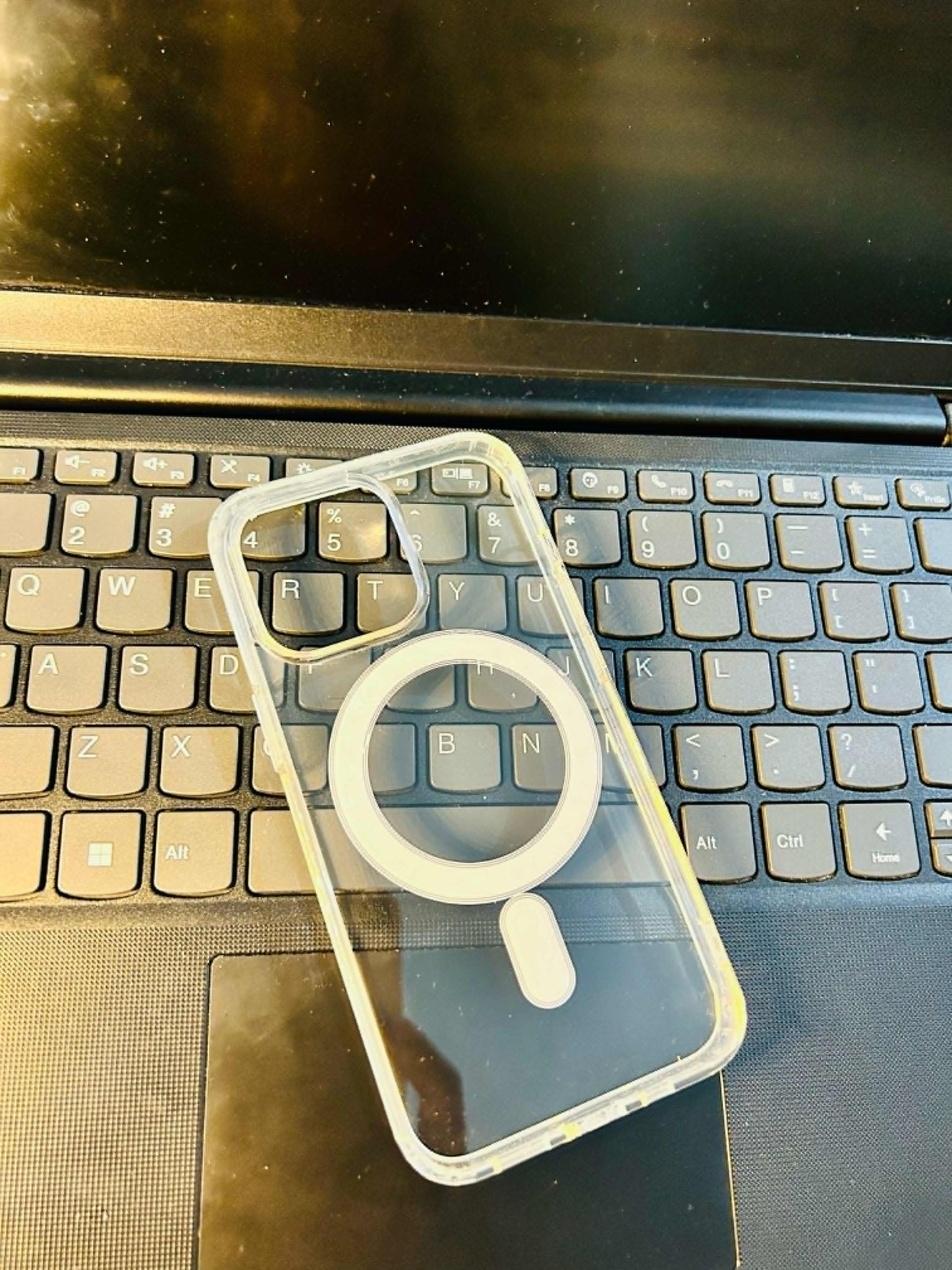 MagSafe Clear Transparent Case – Shockproof Slim Cover with Magnetic Ring