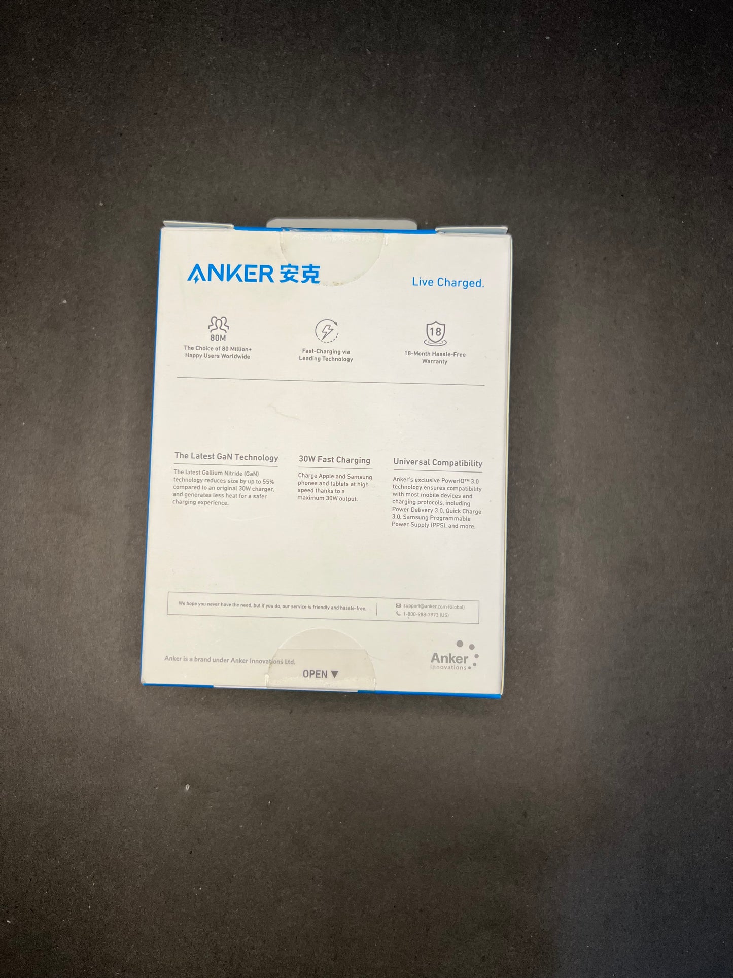 Anker 313 GaN Fast Charger 30W USB-C – Compact Power Adapter for Phones, Tablets & More