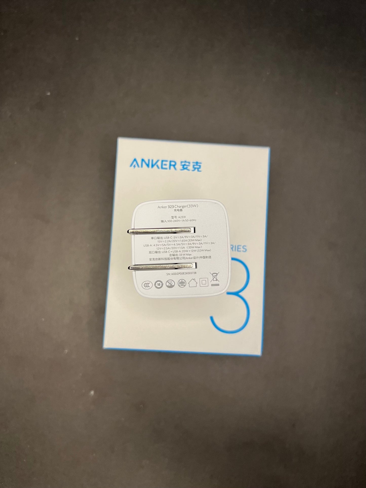 Anker Series 3 USB-C Charger – 20W Fast Charging Adapter (Model A2331)