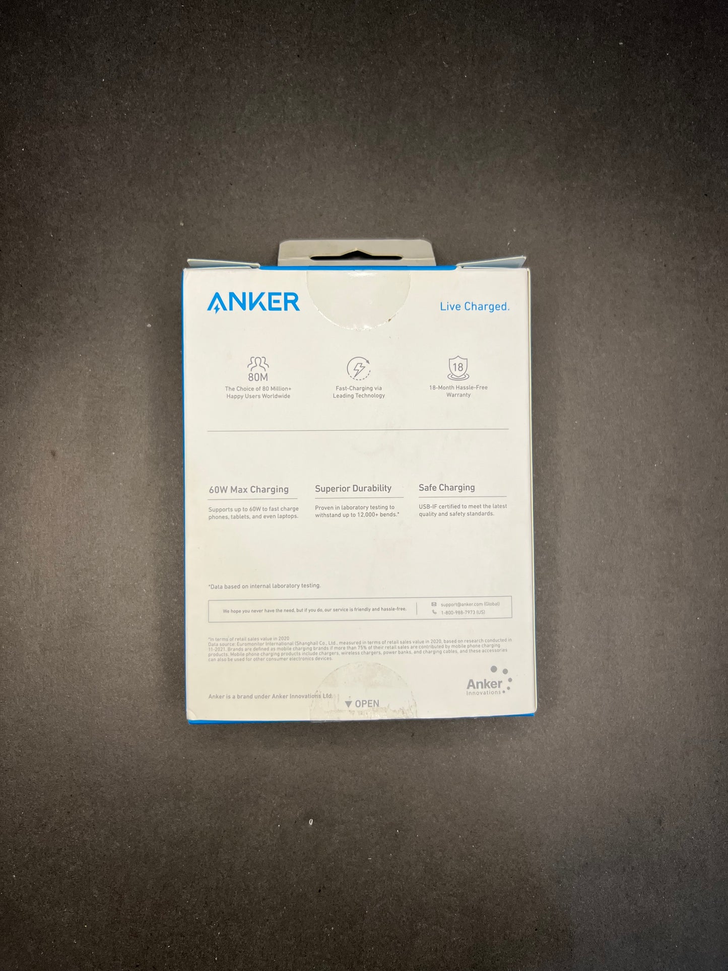 Anker 322 USB-C to USB-C Cable (3ft Braided) – 60W Fast Charging, Durable & Safe