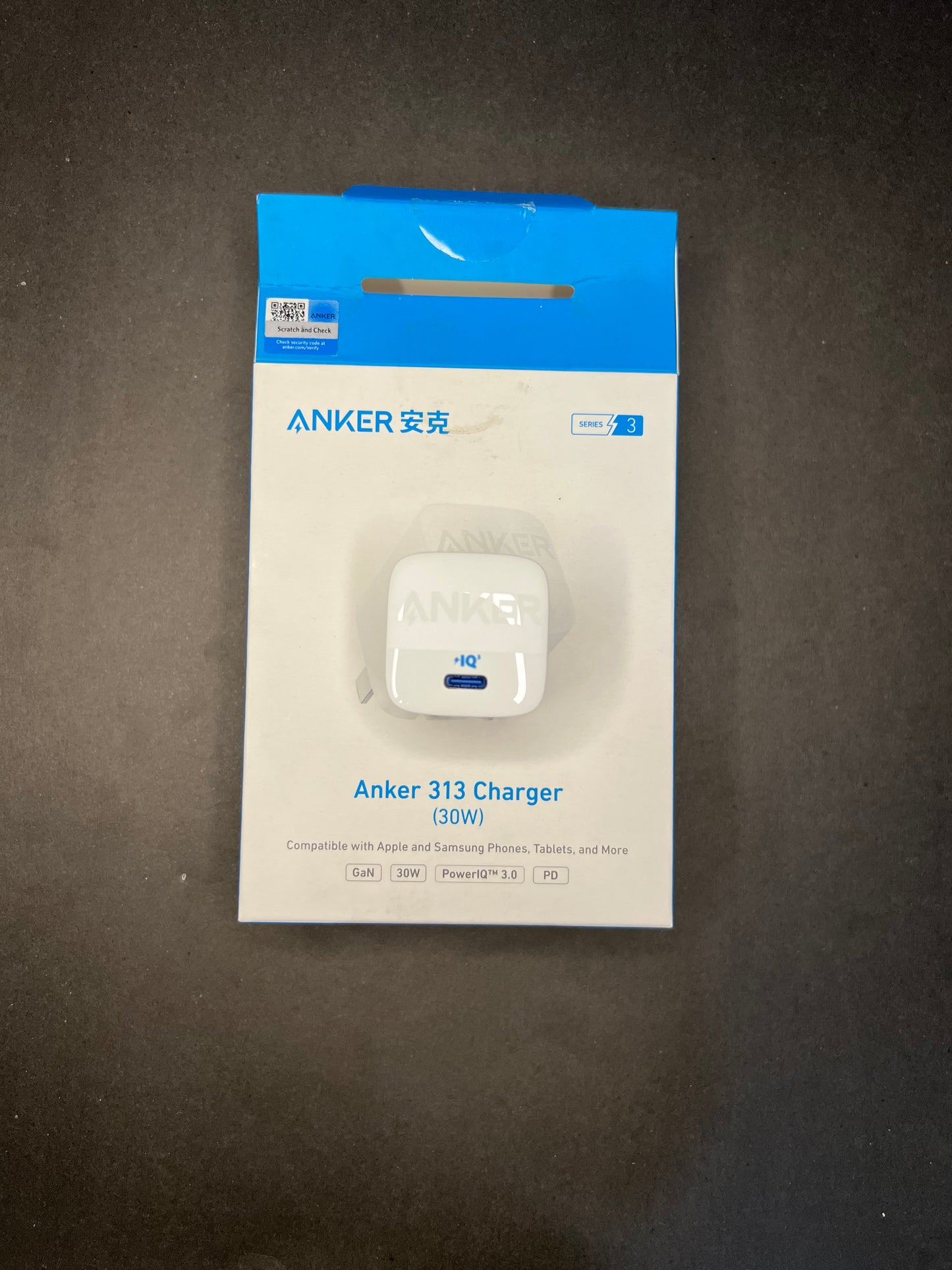 Anker 313 GaN Fast Charger 30W USB-C – Compact Power Adapter for Phones, Tablets & More