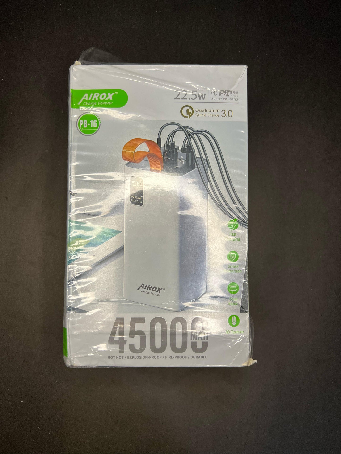 Airox 45000mAh 22.5W Power Bank – Super Fast Charging with Type-C & Qualcomm Quick Charge 3.0