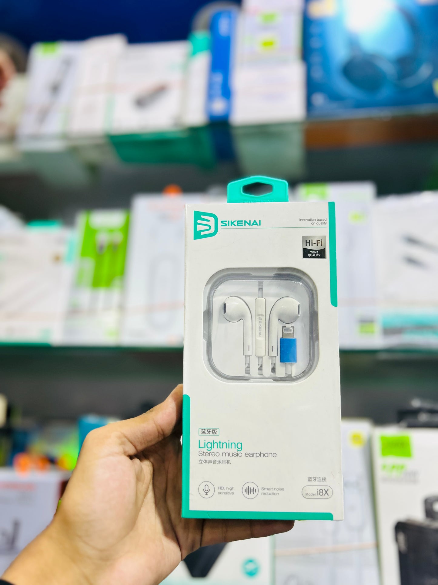 SIKENAI Lightning Earphones - Stereo Music Headphones with Mic (Model i8X)