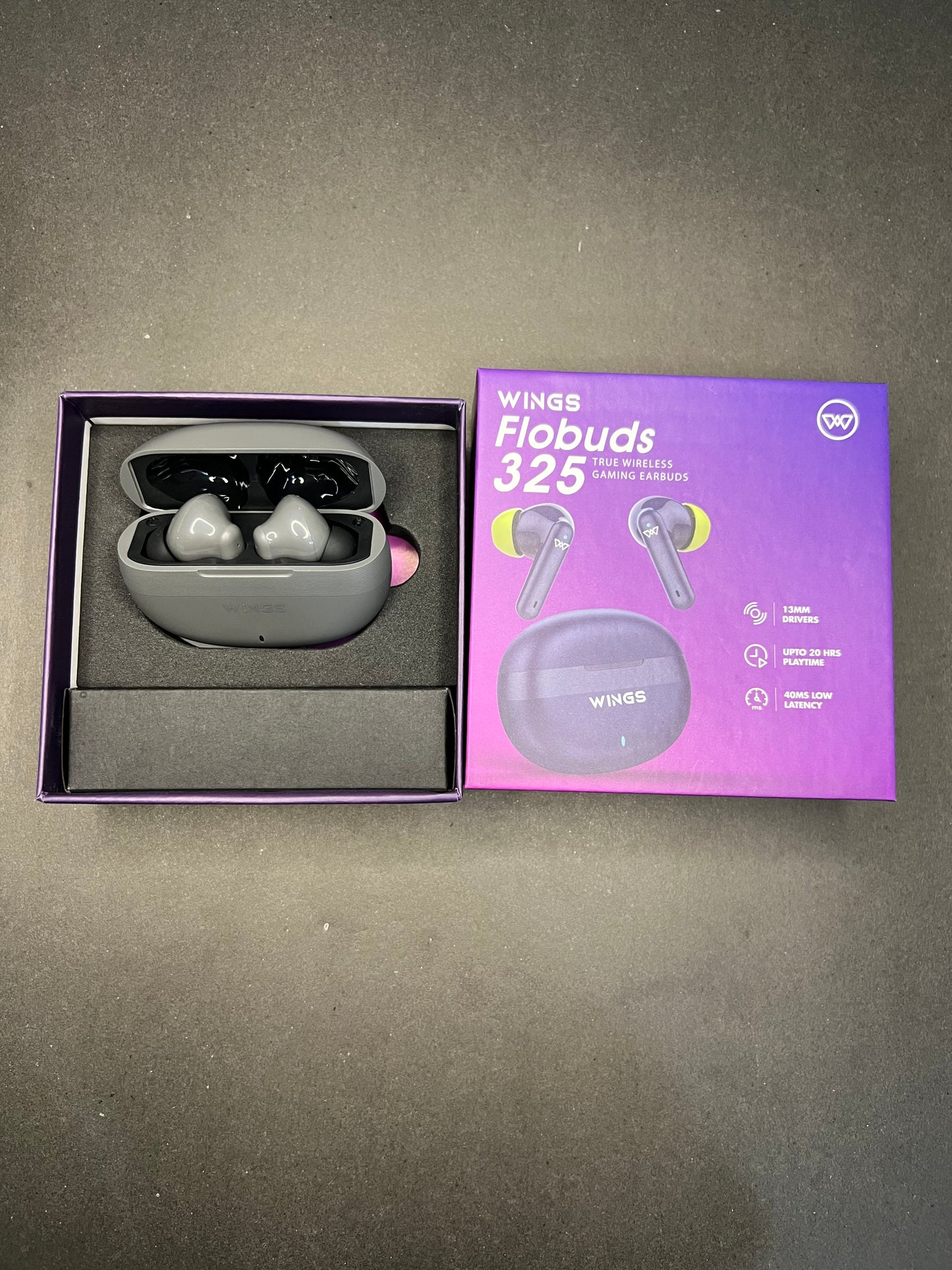 WINGS Flobuds 325 True Wireless Gaming Earbuds – Low Latency, 20 Hrs Playtime